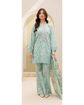 3-PC unstitched Printed Lawn By Zellbury | 0149